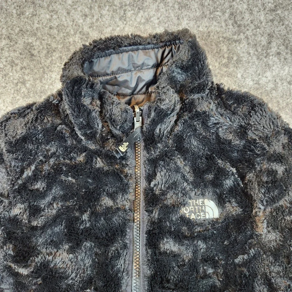 The North Face Reversible Shasta Jacket Girls L Full Zip Faux Fur Insulated - Picture 2 of 12